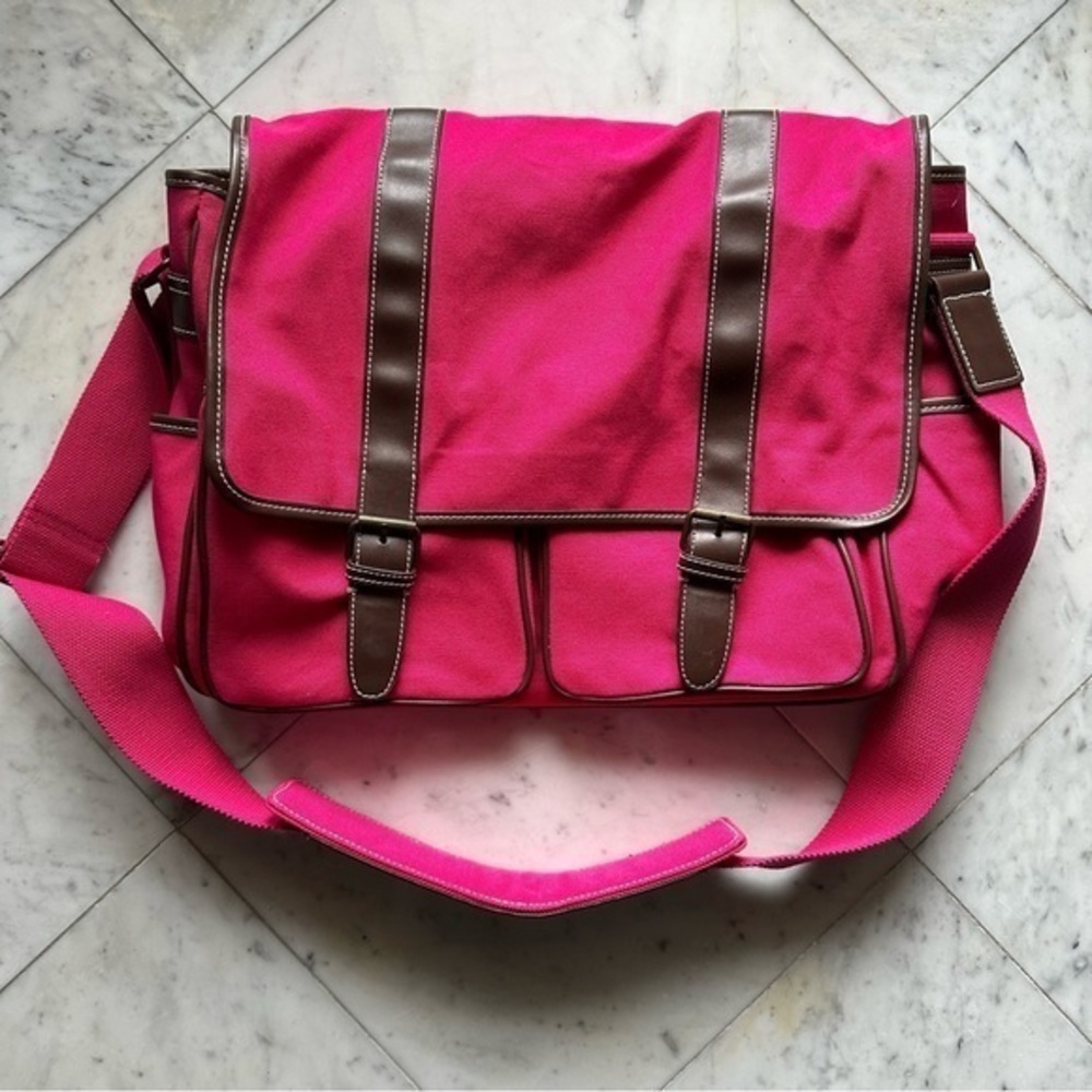 Pottery Barn Teen vintage y2k pink & brown messenger bag